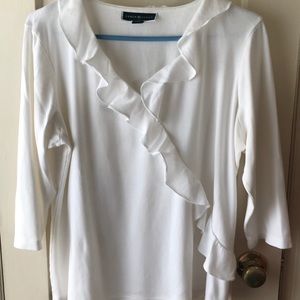 Ruffle White Dress Tee
